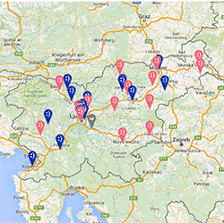 interaktiven zemljevid inštruktorjev