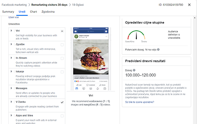 Tečaj oglaševanja na Facebooku Umestitev oglasov